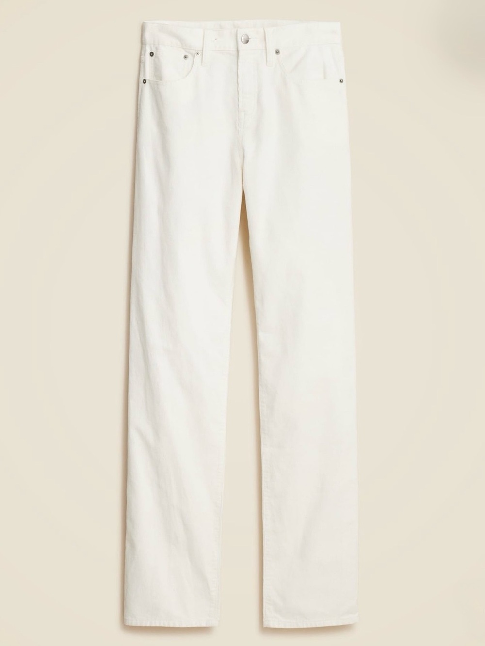 J.Crew Loose Straight Corduroy Pant - Ivory - size 26
